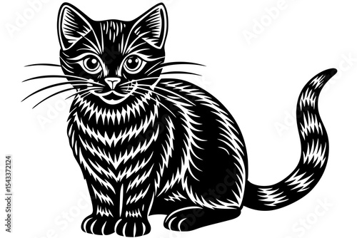 vector illustration of a cat