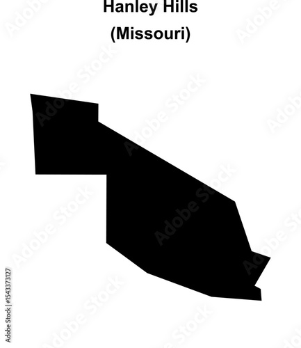 Hanley Hills (Missouri) blank outline map