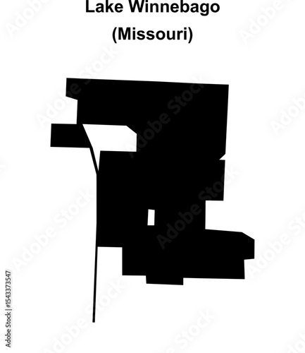 Lake Winnebago (Missouri) blank outline map