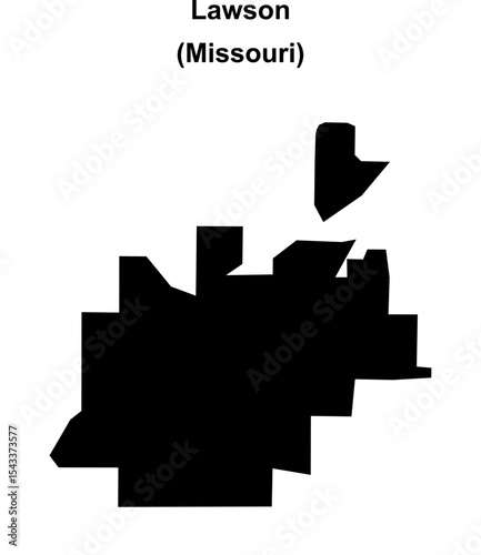 Lawson (Missouri) blank outline map