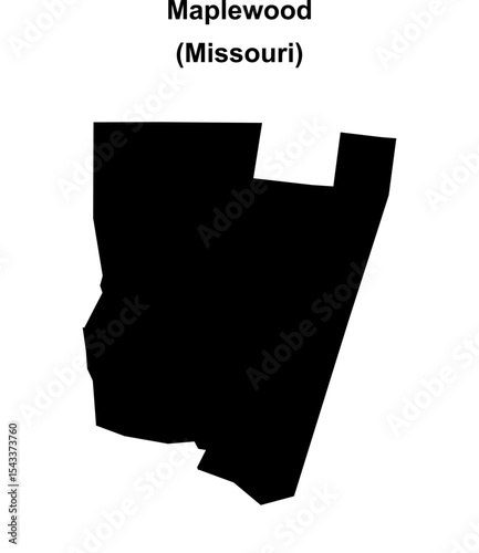 Maplewood (Missouri) blank outline map