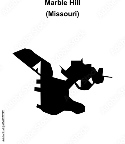 Marble Hill (Missouri) blank outline map