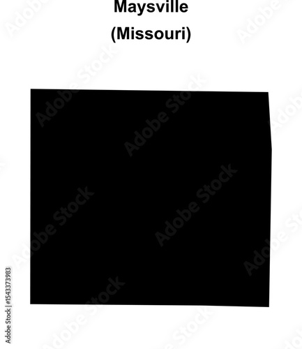 Maysville (Missouri) blank outline map