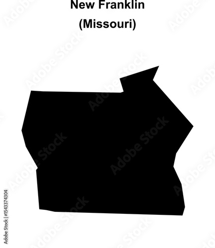New Franklin (Missouri) blank outline map