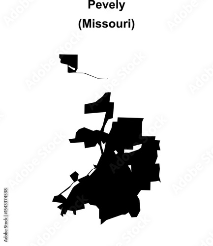 Pevely (Missouri) blank outline map