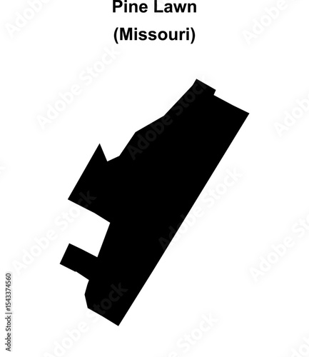 Pine Lawn (Missouri) blank outline map