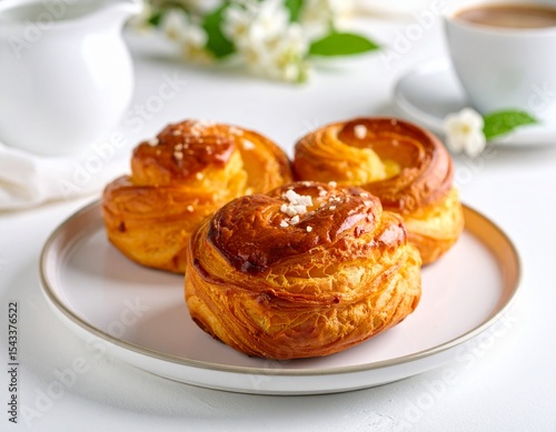 Kouign Amann on a plate.