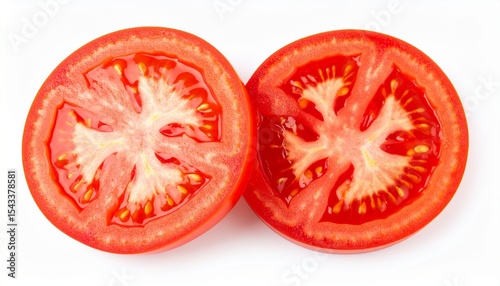 Wallpaper Mural tomato slice isolated on white Torontodigital.ca