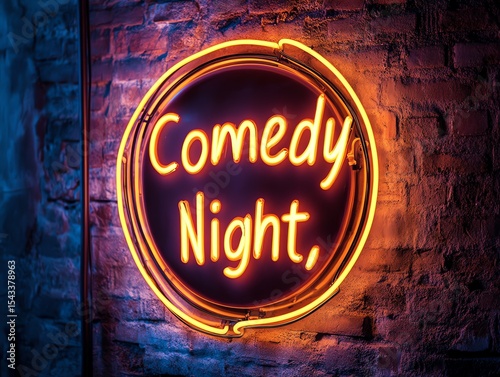 Wallpaper Mural A neon sign featuring a smiling comedy mask  Torontodigital.ca