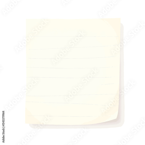 Lined paper with flag sketch on white background, minimalistic design