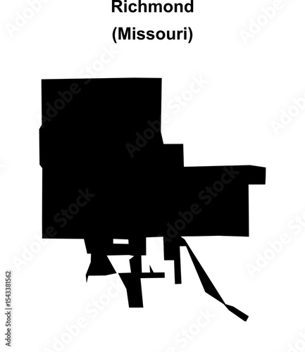Richmond (Missouri) blank outline map