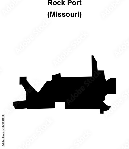 Rock Port (Missouri) blank outline map