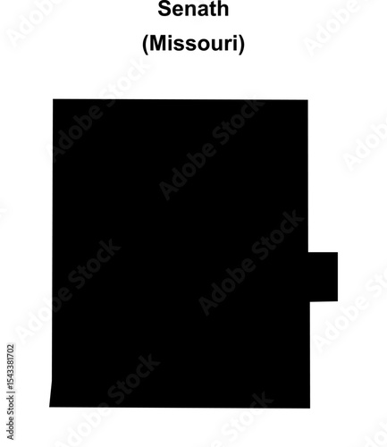 Senath (Missouri) blank outline map