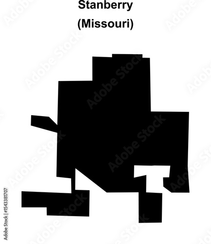 Stanberry (Missouri) blank outline map