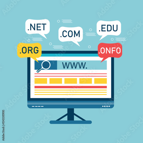 Domain Registration concept