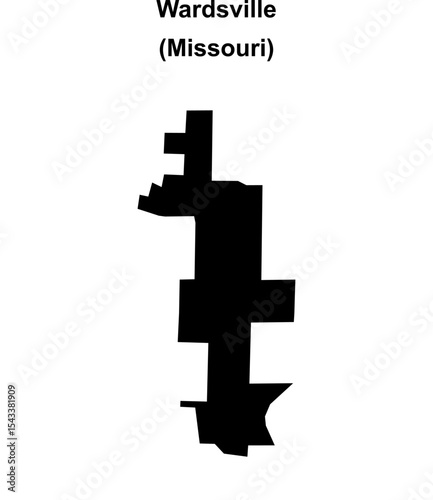 Wardsville (Missouri) blank outline map