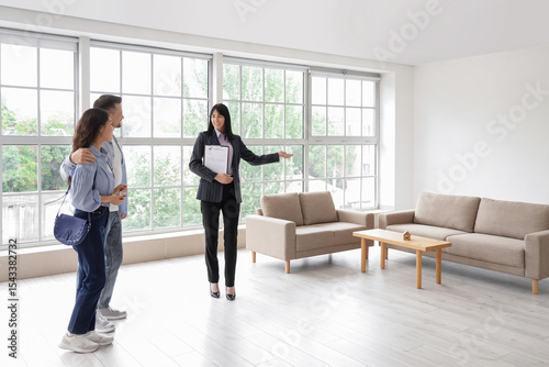 Female real estate agent se...