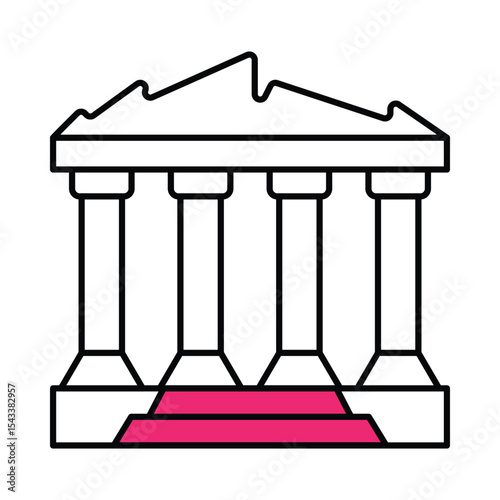 Athens Vector Filled outline illustration style icon