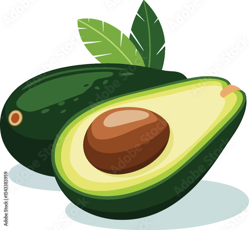 avocado transparent background illustration stock photos premium