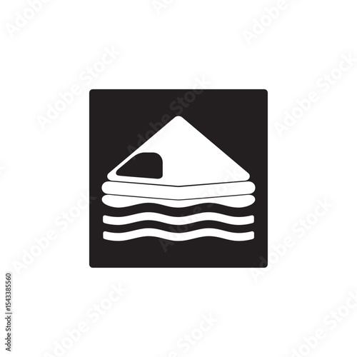 life raft icon symbol sign vector