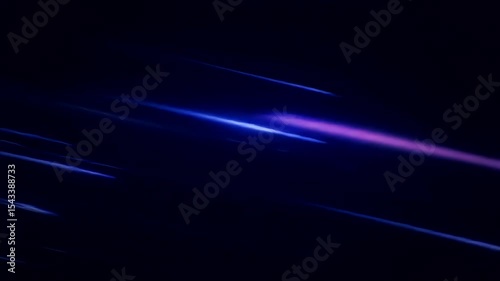 Dynamic Blue Light Streaks on Dark Background - Abstract Motion Graphics