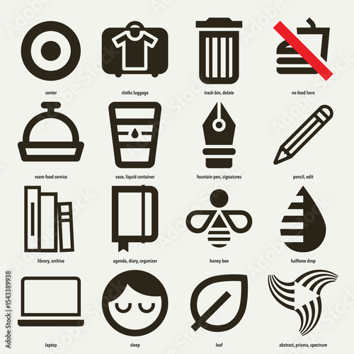 Various icons journey related set-01