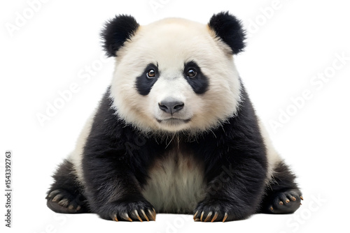 Baby panda isolated on white background