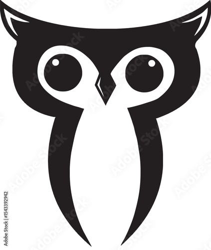 Editable pristine owl mascot vector silhouette icon graphic design .eps