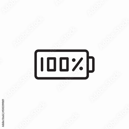 fully charged battery icon sign vector