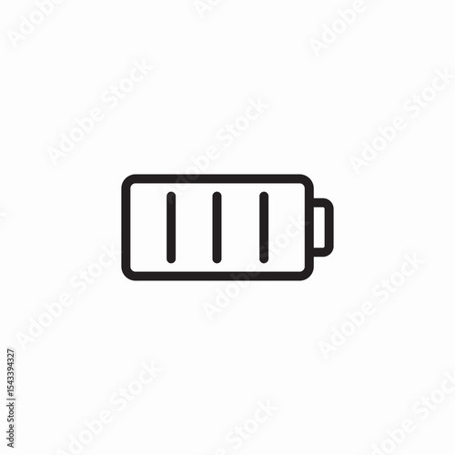 full level battery icon sign vector