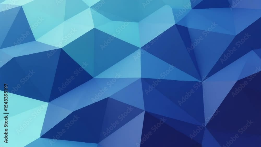 Abstract blue geometric pattern with varying shades