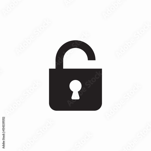 key unlock icon sign vector