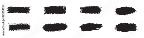 Brush strokes, Black paint strokes, Brush strokes vector. brush. Set of text boxes. Paintbrush collection. Grunge design elements. Dirty texture banners. Set of rectangle shape brush strokes. Painted