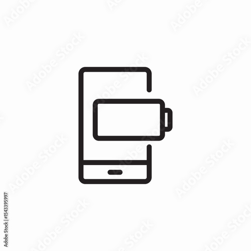 phone battery icon sign vector