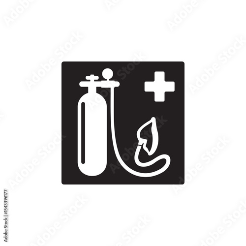 oxygen resuscitator icon symbol sign vector