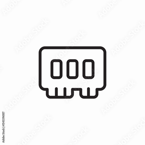ram memory icon sign vector
