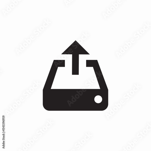 server system upload icon sign vector