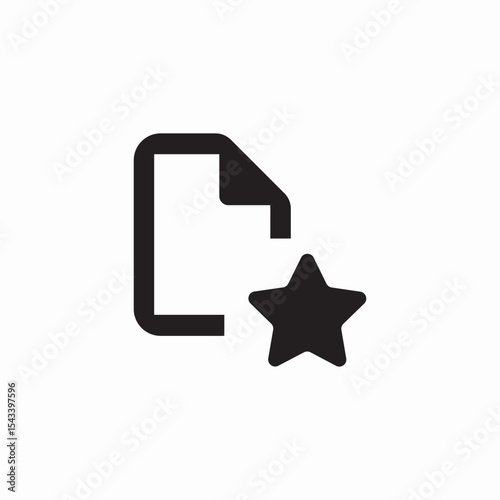 starred file icon sign vector