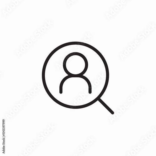 user profile search icon sign vector