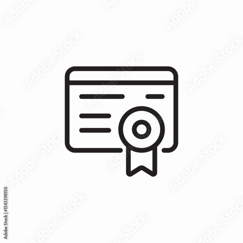 web page certified icon sign vector