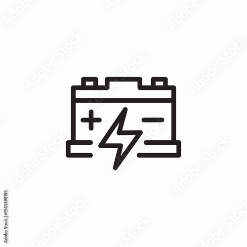 wide battery charge icon sign vector