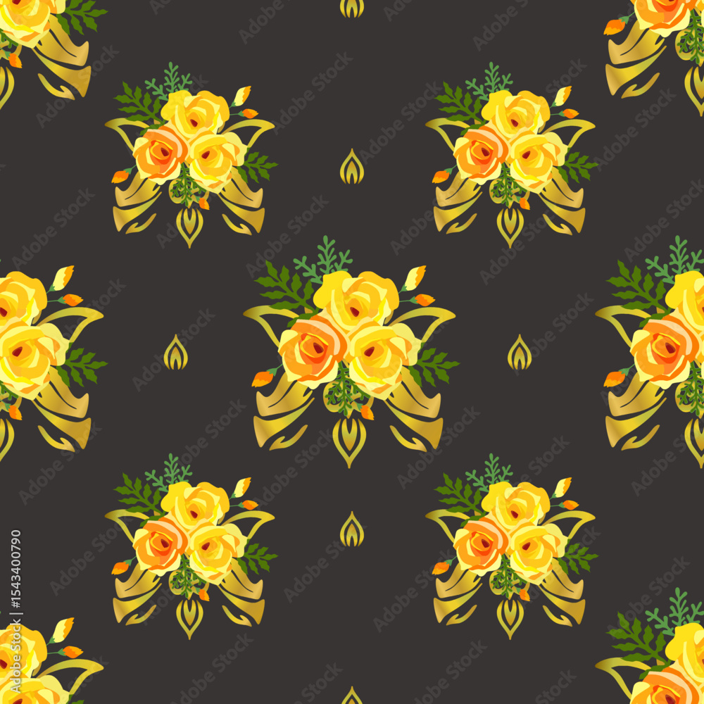 Obraz premium Seamless Flower Pattern - Vector