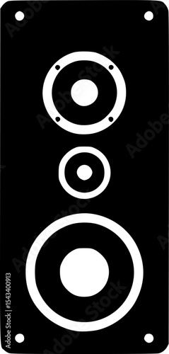 music speaker system icon silhouette vector illustration

