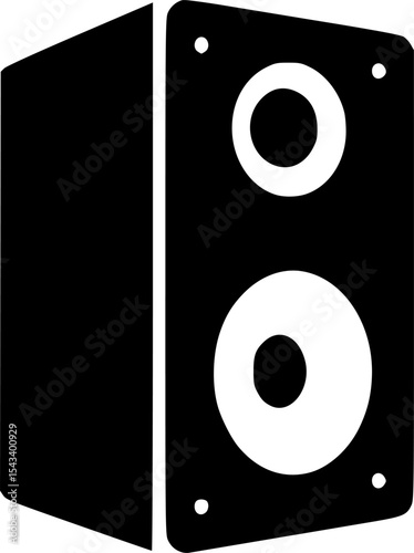 music speaker system icon silhouette vector illustration
