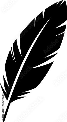 feather quill icon vector illustration
