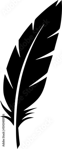 feather quill icon vector illustration
