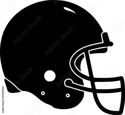 football helmet logo silhouette icon vector illustration
