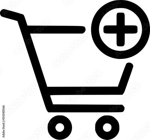 Add To Cart Icon Vector Illustration
