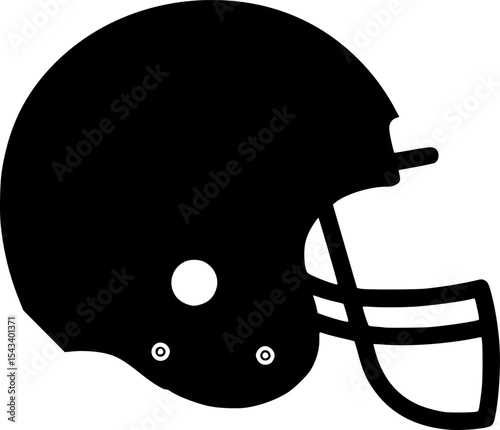 football helmet logo silhouette icon vector illustration

