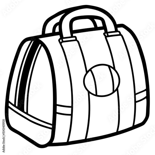 First Aid Bag Outline Vector 
